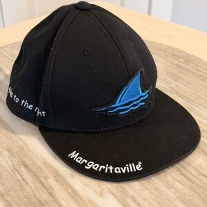 Margaritaville Black Snapback Hat with Blue Sailboat